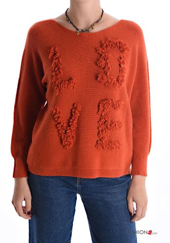  Lettering print Sweater 