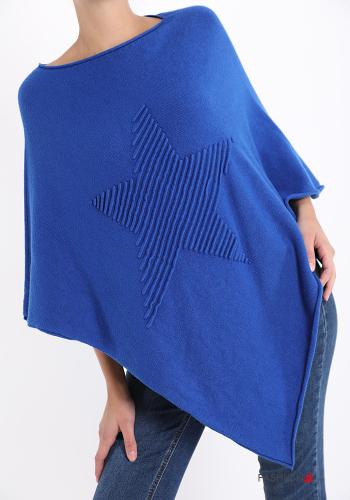  Casual Poncho  Electric blue
