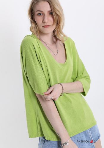  Maglione Casual  Verde fluo