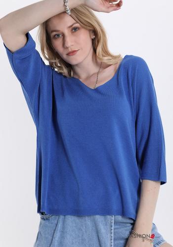  Maglione Casual  Blu elettrico
