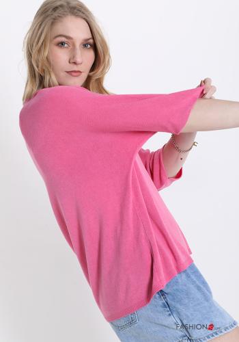 Maglione Casual  Fucsia