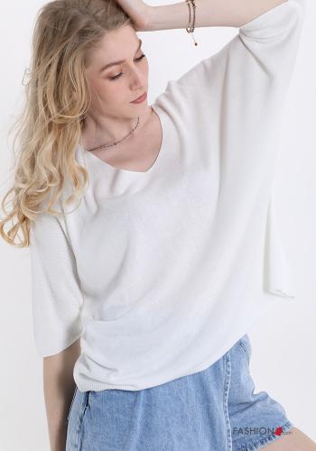  Maglione Casual  Bianco