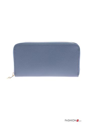  Genuine Leather Wallet with zip Savoy blue