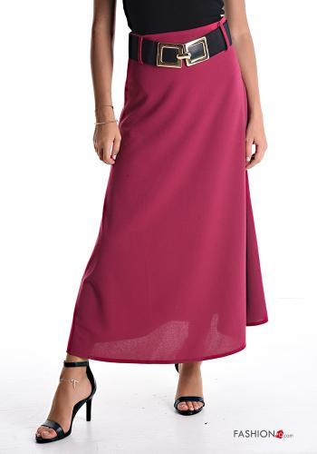  Longuette Skirt with elastic Plum