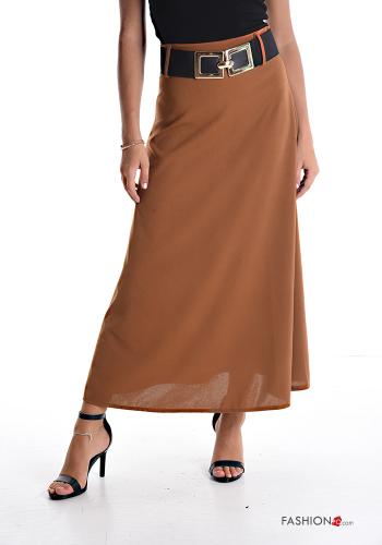  Longuette Skirt with elastic Bronze
