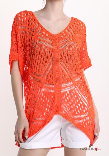  Strandkleid aus Baumwolle  Orange