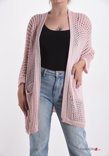  Cardigan with pockets Dusty pink