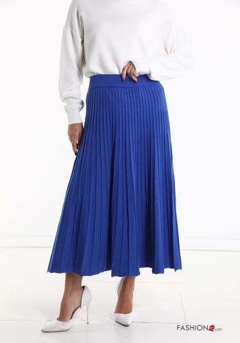  Gonna plissé Longuette con elastico  Blu