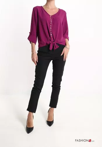  v-neck Shirt with bow