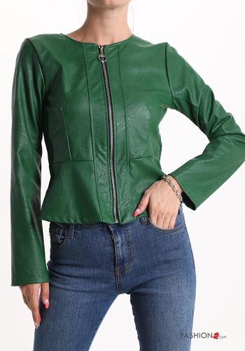  faux leather Jacket with zip