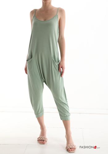  Dungaree with pockets Green tea