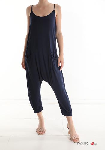  Dungaree with pockets Midnight blue