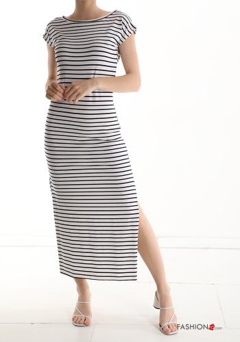  Striped Dress  White