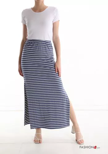 Striped Longuette Skirt 