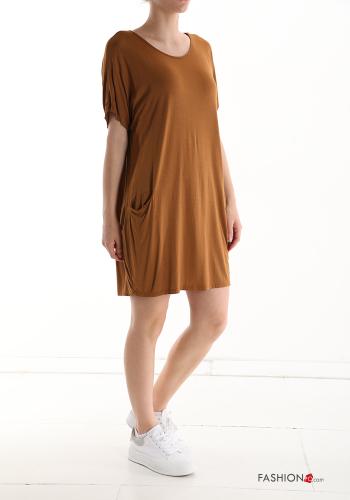  Dress with pockets Light brown