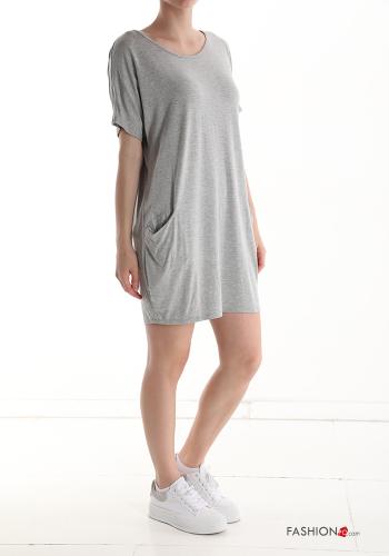  Dress with pockets Light grey