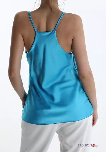  satin Tank-Top with v-neck