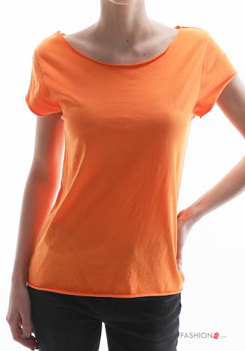  T-shirt in Cotone  Arancione