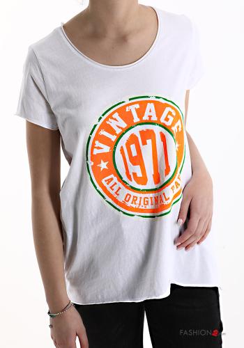  Cotton T-shirt  Orange
