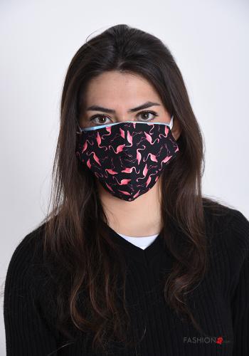  Mix Muster Schutzmaske aus Baumwolle  Schwarz