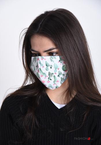  Nature-print Cotton Face mask 