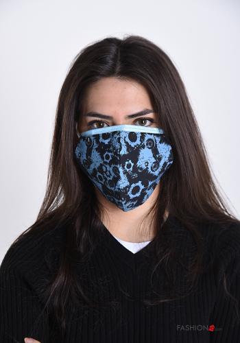 Abstrakte Muster Schutzmaske aus Baumwolle  Blau