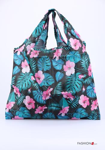  Shopper (Tote) Fantasia floreale  Verde bottiglia