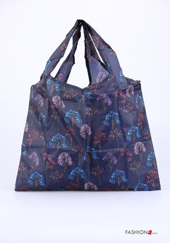  Floral Shopper (Tote)  Midnight blue