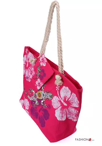  Floral beach Bag with wallet