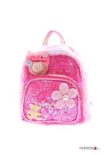  Zaino con paillettes con zip  Lavanda rosata