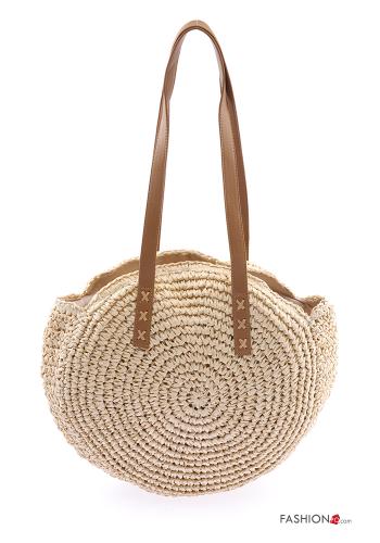  Shoulder bag with zip with studs Biscuit