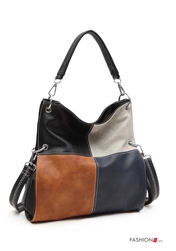 Tasche mit Reißverschluss mit Schultergurt Schwarz
