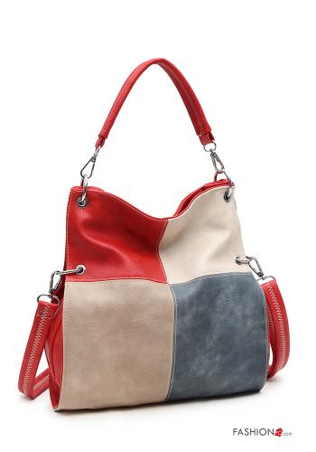  Tasche mit Reißverschluss mit Schultergurt Rot