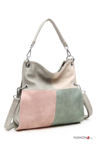  Tasche mit Reißverschluss mit Schultergurt Grau