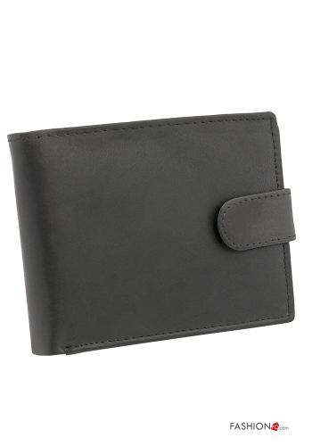 unisex Genuine Leather Wallet with buttons