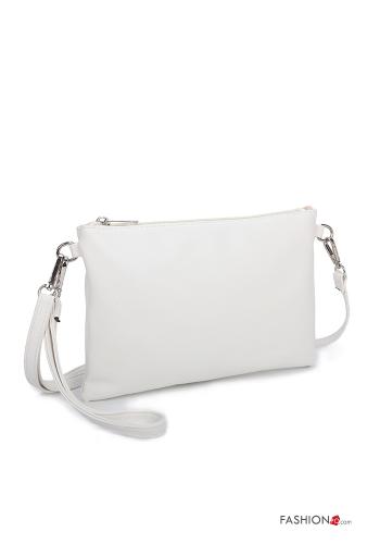  Clutch com fecho com alça  Branco