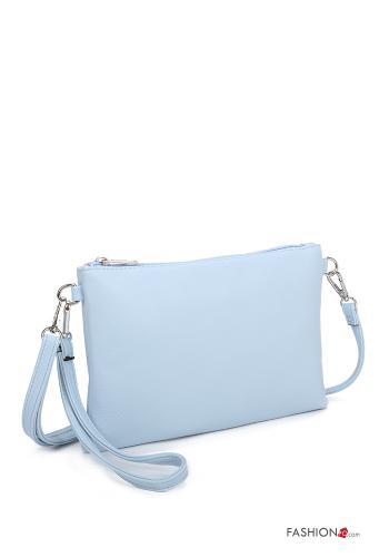  Clutch com fecho com alça  Azul claro