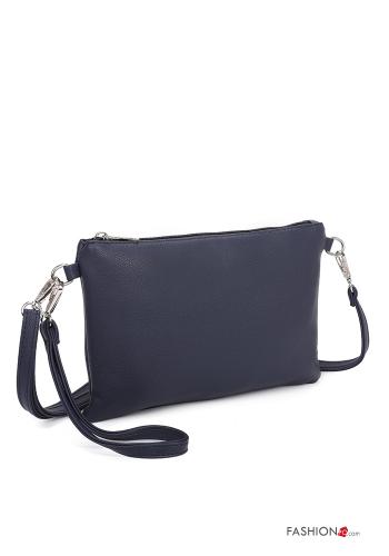  Clutch com fecho com alça  Azul