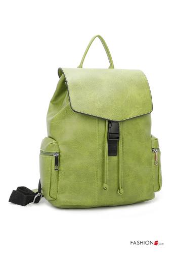  Sac à dos faux cuir avec fermeture éclair boucle à obturation plastique 
