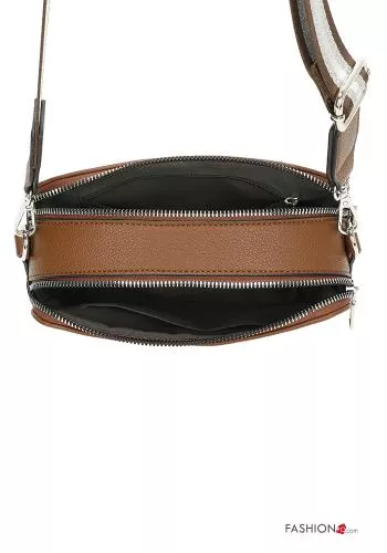  faux leather Bag with zip with shoulder strap