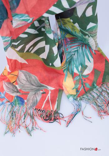  Patterned Scarf with fringes
