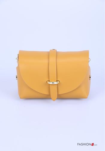  Genuine Leather Bag with shoulder strap Yellow