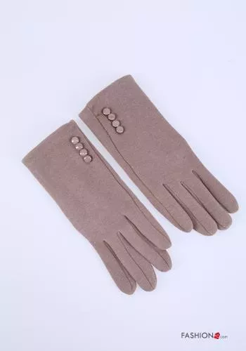  Handschuhe aus Baumwolle mit Knöpfen
