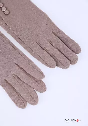  Handschuhe aus Baumwolle mit Knöpfen