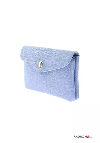  Genuine Leather Coin Purse with buttons with zip