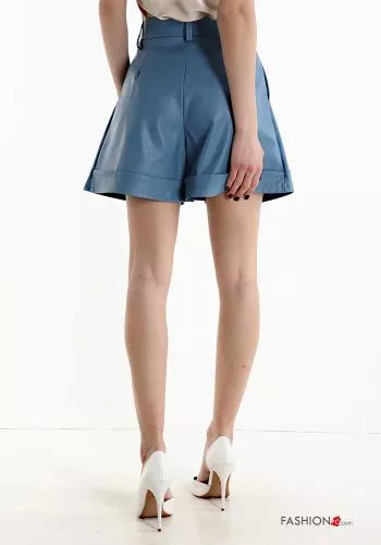  faux leather Shorts with buttons with pockets