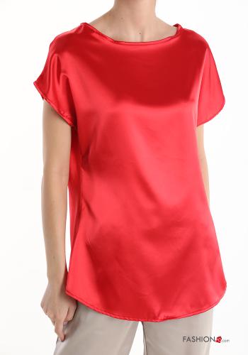  satin Blouse  Red