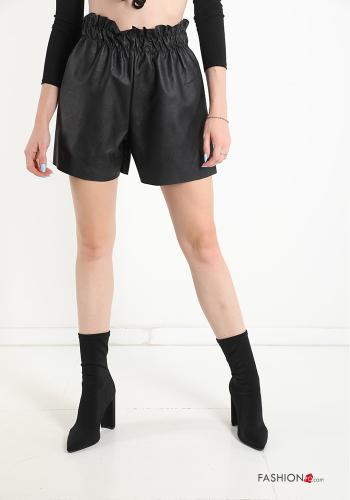  faux leather Shorts  Black