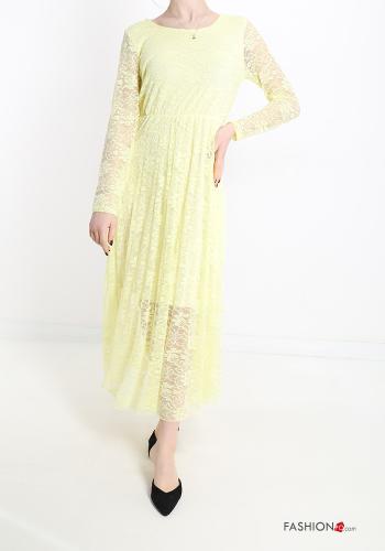  Vestido renda  Lemon chiffon