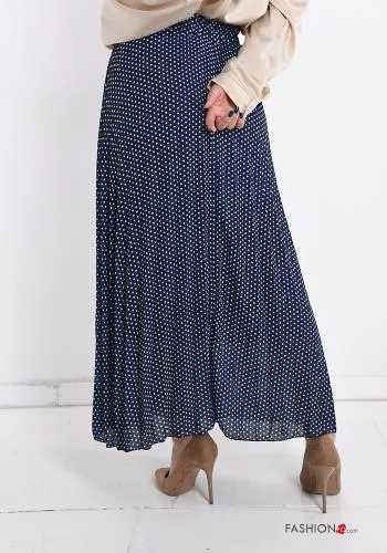  Polka-dot pleated Longuette Skirt 